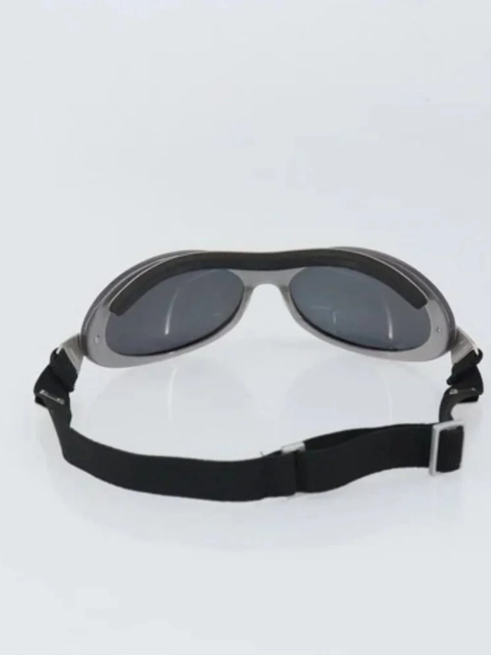 CHANEL Goggles Sunglasses plastic Black CC Auth SW1992